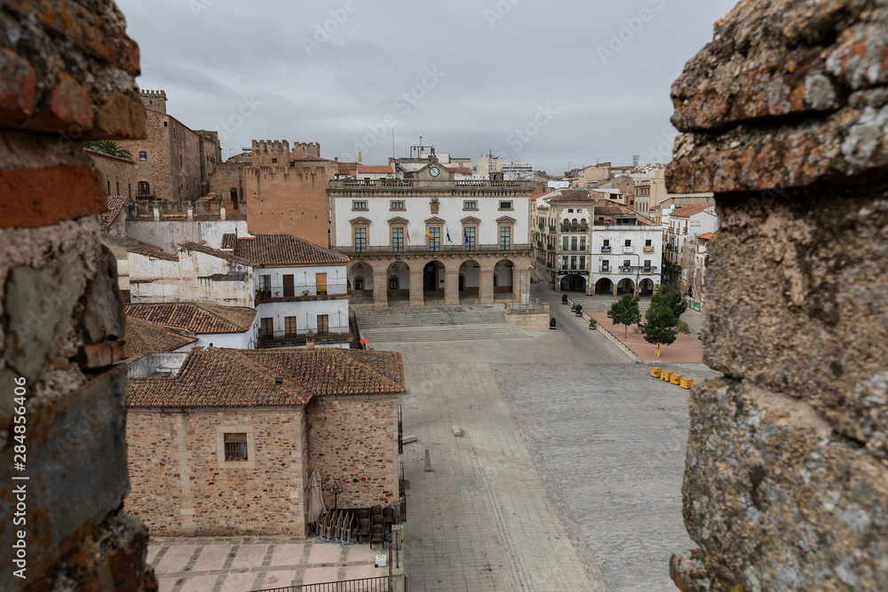 Caceres, Old and gothic village in Extremadura, Spain