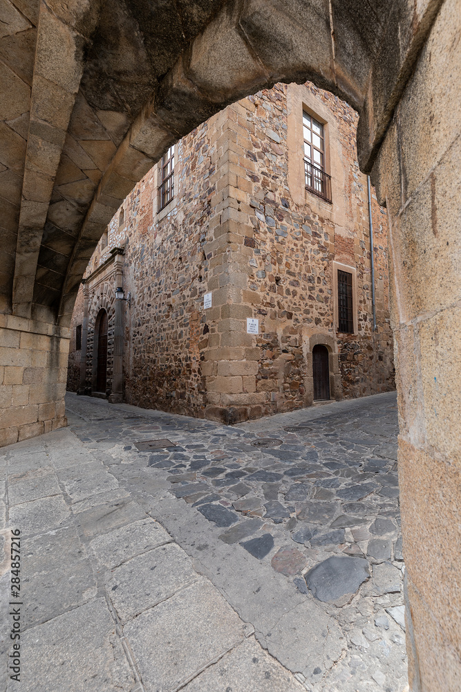 Fototapeta premium Caceres, Old and gothic village in Extremadura, Spain