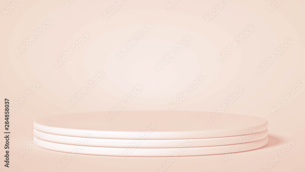 Obraz premium Minimalism abstract background, pedestal. 3d illustration, 3d rendering.