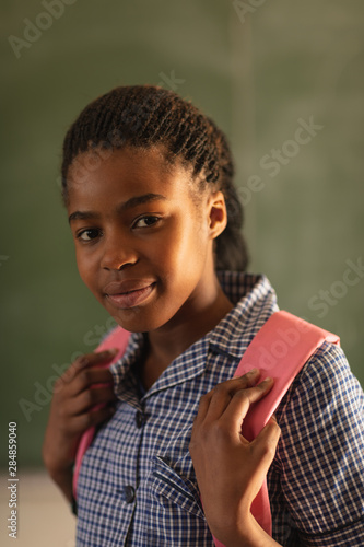 Portrait of a smiling elementary school girl