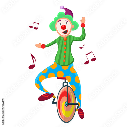 Funny, cute colorful clown 