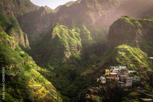 Fontainhas, kleiner Ort auf Santo Antão, Cape Verde, West Africa photo