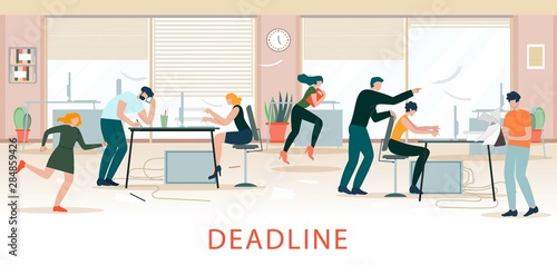 Deadline Situation, Office Chaos, Time Shortage.
