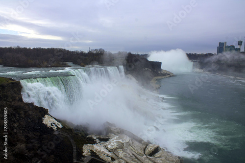 Niagara river and waterfall  taken in USA Niagara waterfall state park
