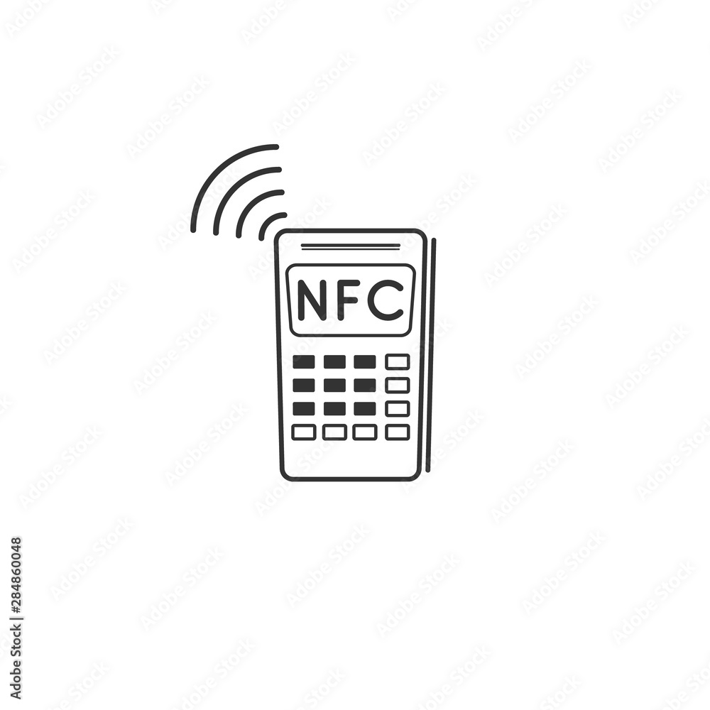 NFC icon. Near field communication sign. NFC letter logo. Contactless payment POS terminal logo. NFC payments icon for apps. NFC icon. Near field communication sign. NFC letter logo. Contactless payment POS terminal logo. NFC payments icon for apps.