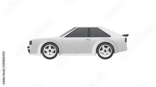 Minimalistic car design.  Vector illustration.