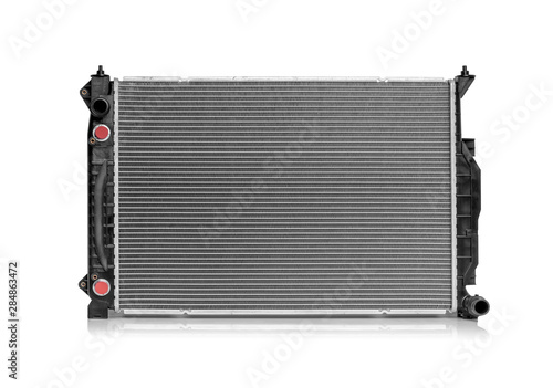 Obraz na płótnie Car radiator isolated on a white background. w salonie