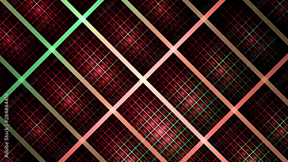 Abstract fractal background made out of a detailed interconnected grid made out of small and large rechtangles in shining colors. Abstract fractal background made out of a detailed interconnected grid made out of small and large rechtangles in shining colors.