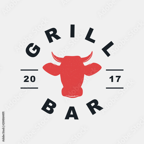 Grill Bar logo, label, badge, sign