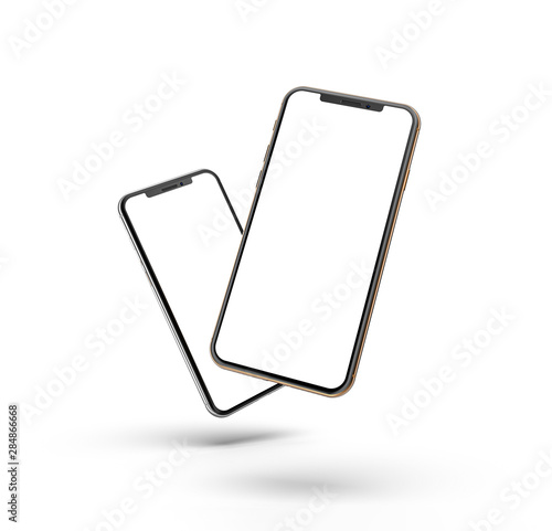 Smartphones design, template, isolated on white.  Design, mockup.
