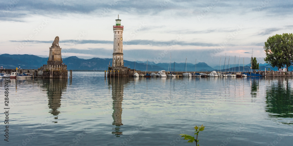 lighthouse in Lindau on Lake Constance