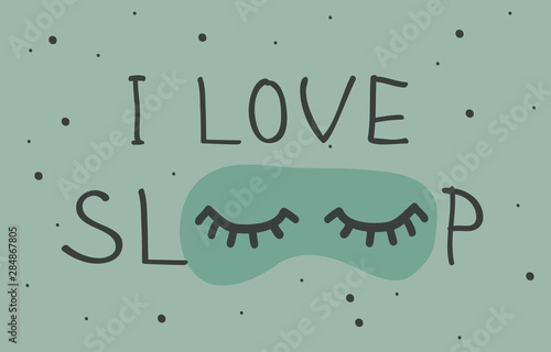 Canvastavla Hand drawn objects about Sleep Routines and text