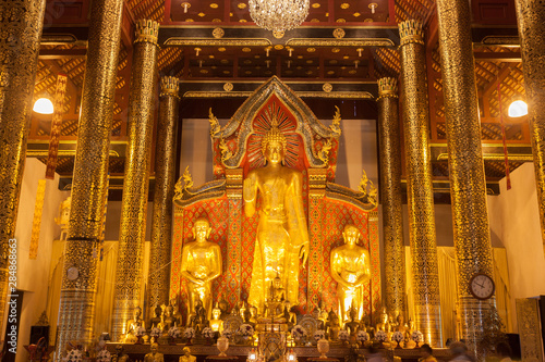 Golden Buddha statue in thailand temple © teerapon1979