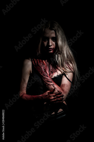Pale bloody woman