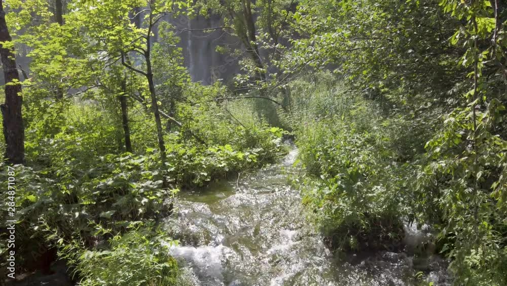 waterfalls and a lot of foliage at Plitivice Natural Park, Croatia. Travel concept. waterfalls and a lot of foliage at Plitivice Natural Park, Croatia. Travel concept.