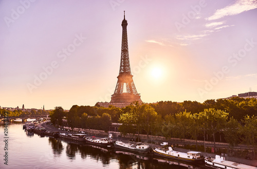 Eiffel Tower from a less usual angle. Picture taken from the Bir-Hakeim Bridge