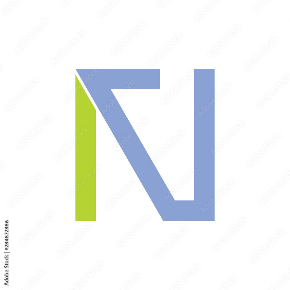letter n arrow shape geometric line logo vector letter n arrow shape geometric line logo vector