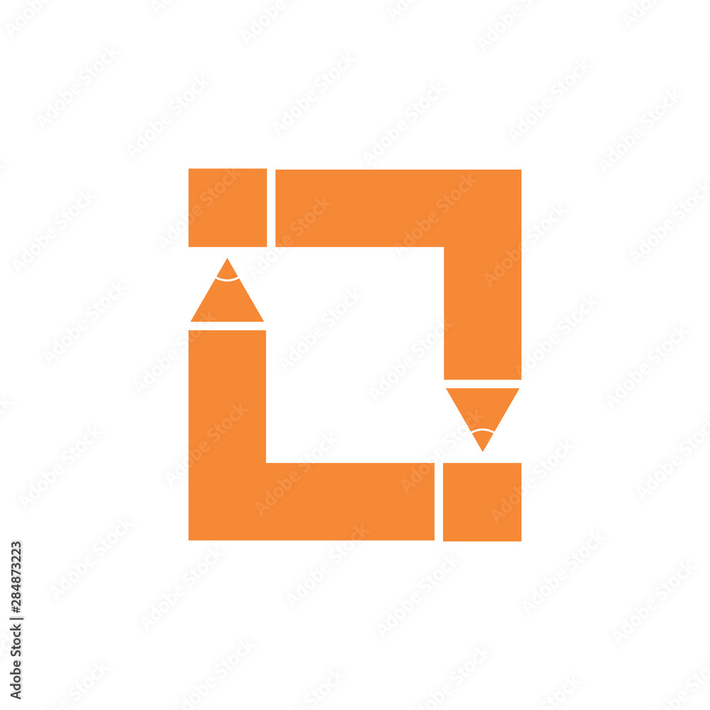 square pencil frame education vector square pencil frame education vector