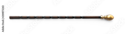 Konstfotografi staff, magic wand, walking stick isolated on white background