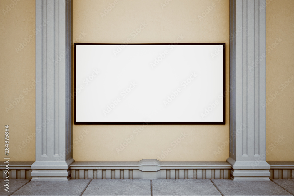 Contemporary classic interior with billboard Contemporary classic interior with billboard