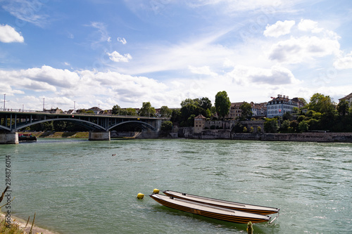 Boats on Rhenium in Basel, Switzerland