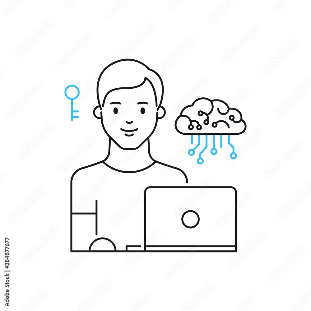 Data scientist simple vector illustration Data scientist simple vector illustration