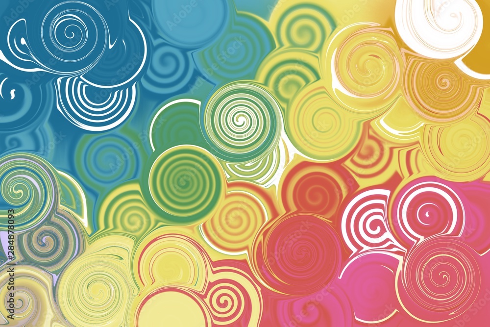 Colorful abstract background, spiral pattern