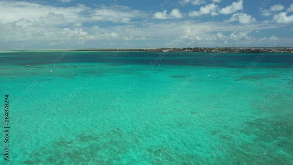 Aerial Drone View of the coast of South Caicos surrounded by a blue and exotic caribbean sea, Turks and Caicos Islands Aerial Drone View of the coast of South Caicos surrounded by a blue and exotic caribbean sea, Turks and Caicos Islands