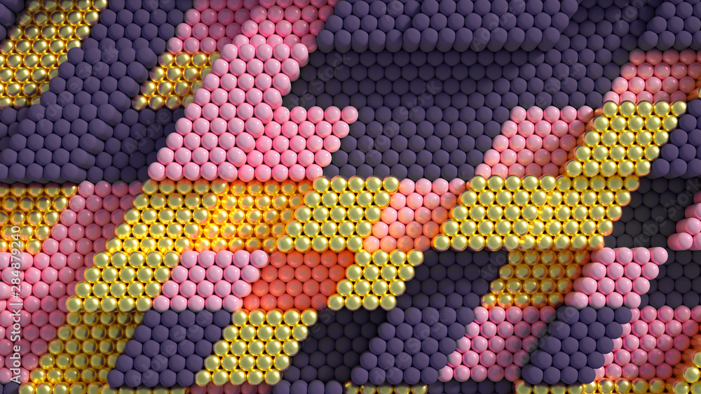 Fototapeta premium Beautiful, luxury, elegant festive bead background. 3d illustration, 3d rendering.