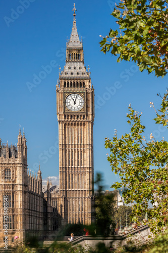 Big Ben and Houses of Parliament in London, England, UK