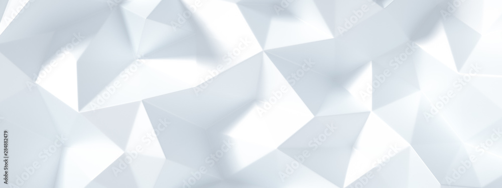 White background with crystals, triangles. 3d illustration, 3d rendering. White background with crystals, triangles. 3d illustration, 3d rendering.