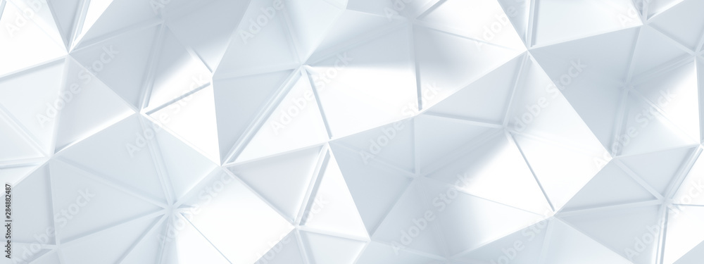 White background with crystals, triangles. 3d illustration, 3d rendering. White background with crystals, triangles. 3d illustration, 3d rendering.