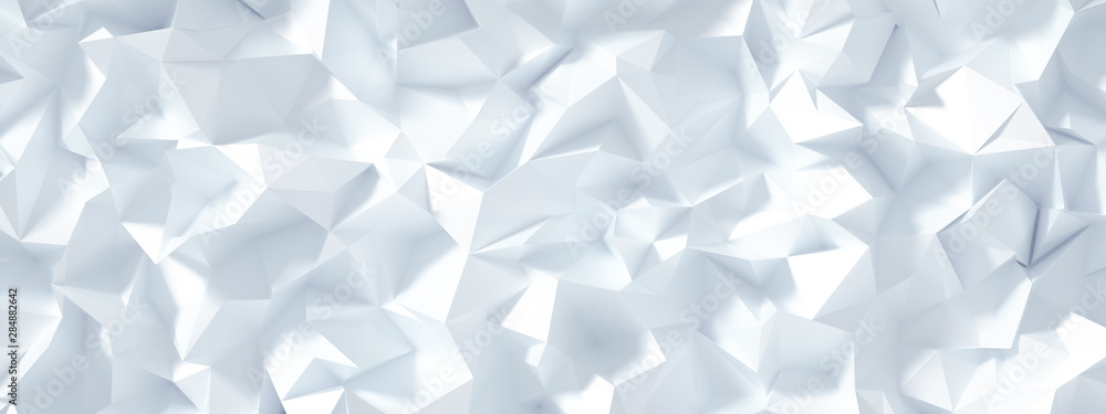 White background with crystals, triangles. 3d illustration, 3d rendering. White background with crystals, triangles. 3d illustration, 3d rendering.