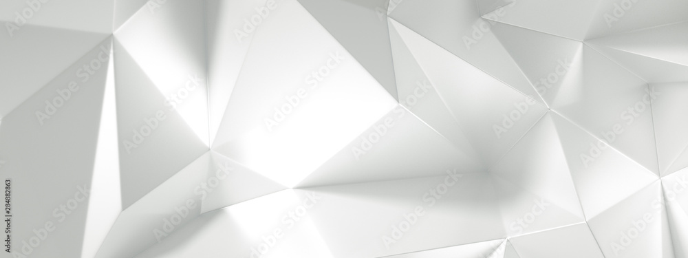 White background with crystals, triangles. 3d illustration, 3d rendering. White background with crystals, triangles. 3d illustration, 3d rendering.