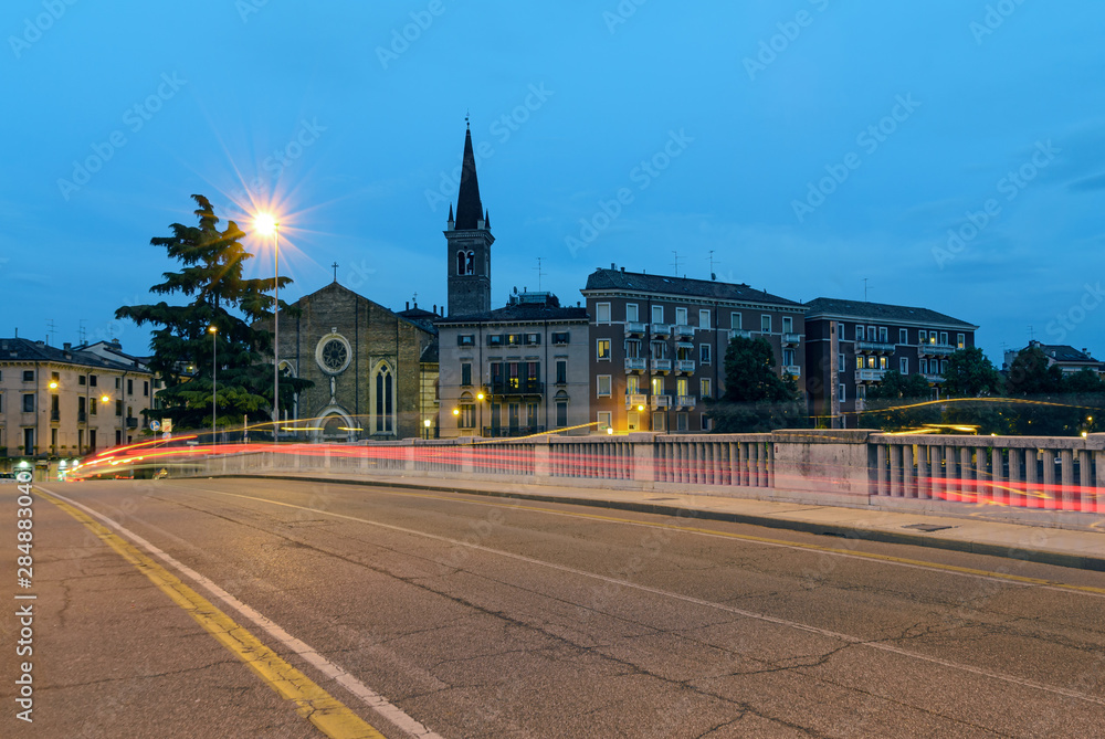 Obraz premium promenade of Verona in the evening