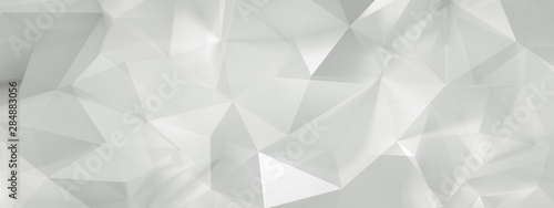 White background with crystals, triangles. 3d illustration, 3d rendering. © Pierell
