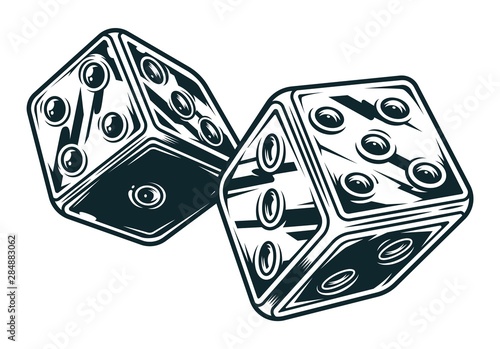 Vintage original dices concept