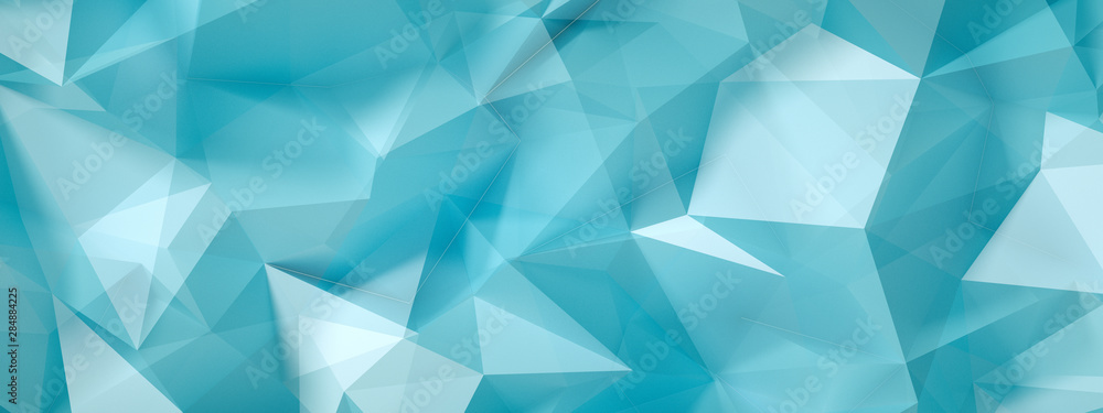 Blue, turquoise background with crystals, triangles. 3d illustration, 3d rendering. Blue, turquoise background with crystals, triangles. 3d illustration, 3d rendering.
