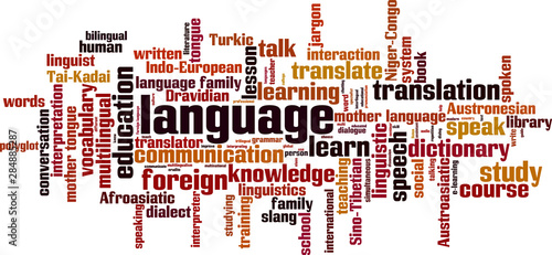 Фотография Language word cloud