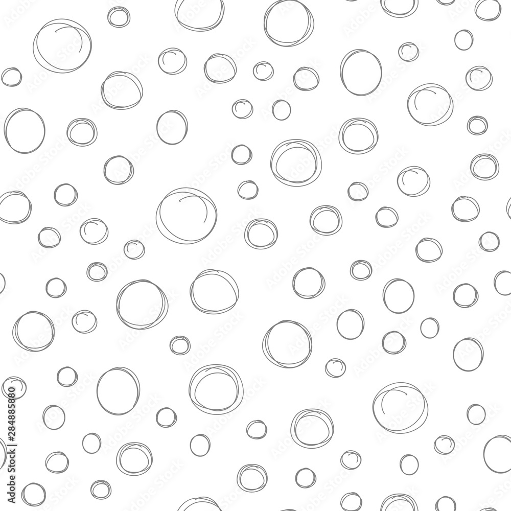 Circle doodles seamless pattern. Hand drawn round shapes texture background. Circle doodles seamless pattern. Hand drawn round shapes texture background.