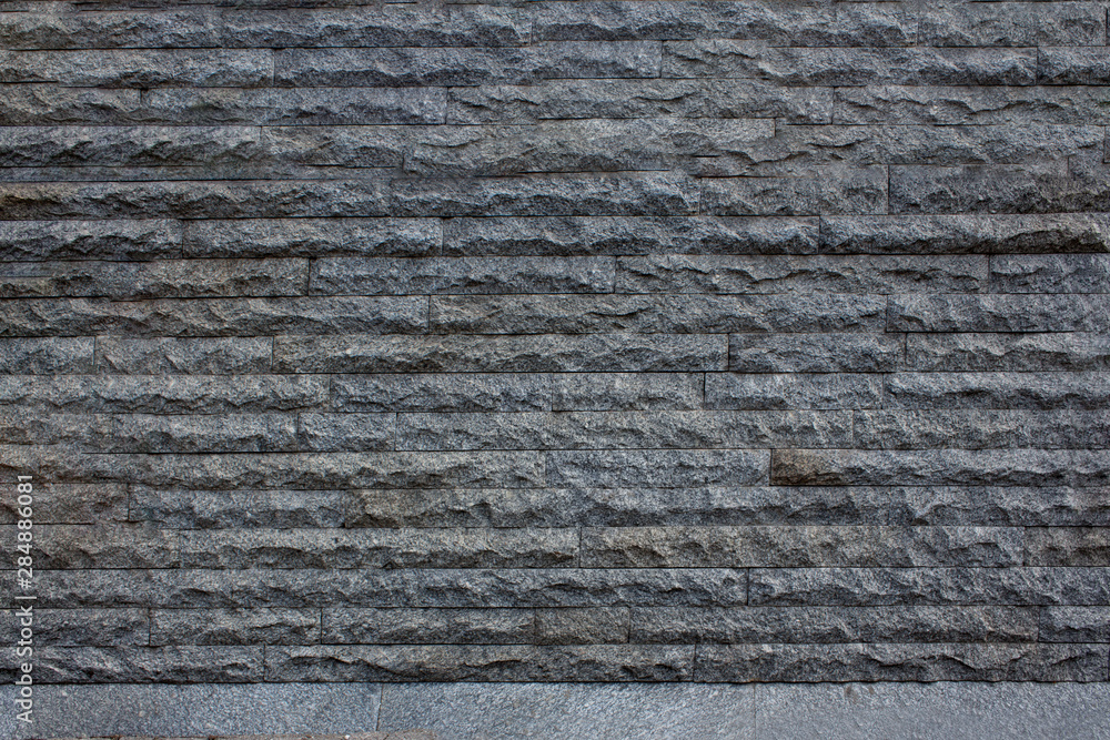 Fototapeta premium Wall grey bricks.