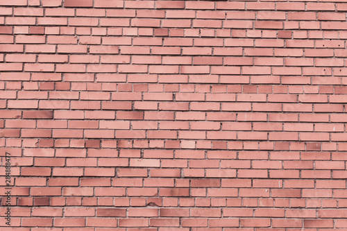 Red bricks wall background.Grunge block texture
