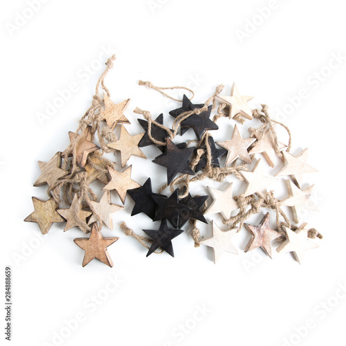 Sterne aus Holz vintage: Weihnachten Dekoration zum Anhängen