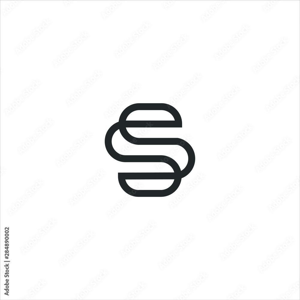letter S line outline mono line vector graphic minimalist letter S line outline mono line vector graphic minimalist