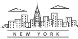 New York city line icon. Element of USA states illustration icons. Signs, symbols can be used for web, logo, mobile app, UI, UX