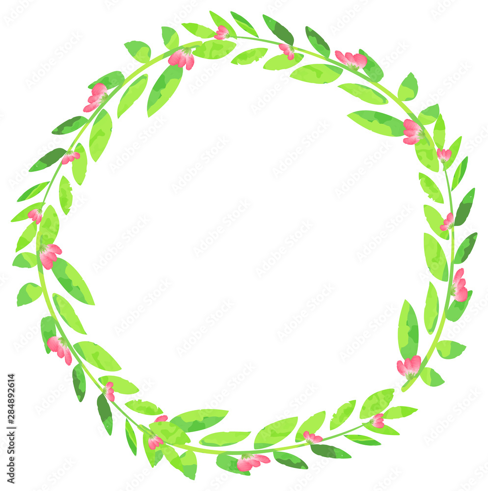Obraz premium Frame design with flowers and leaves
