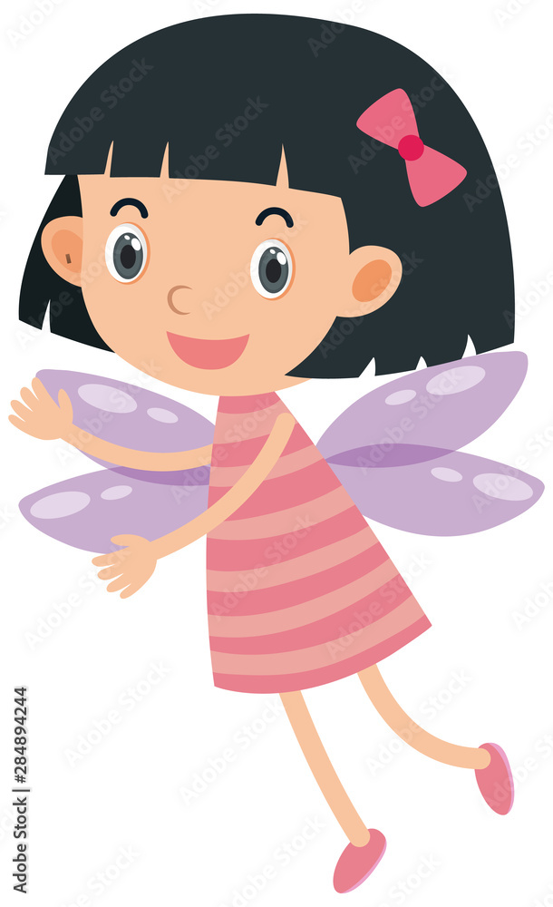 Single character of fairy on white background Single character of fairy on white background