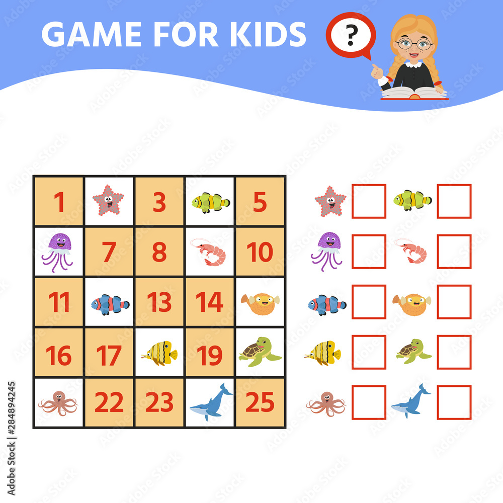 Educational children game of logical thinking, visual perception of ...