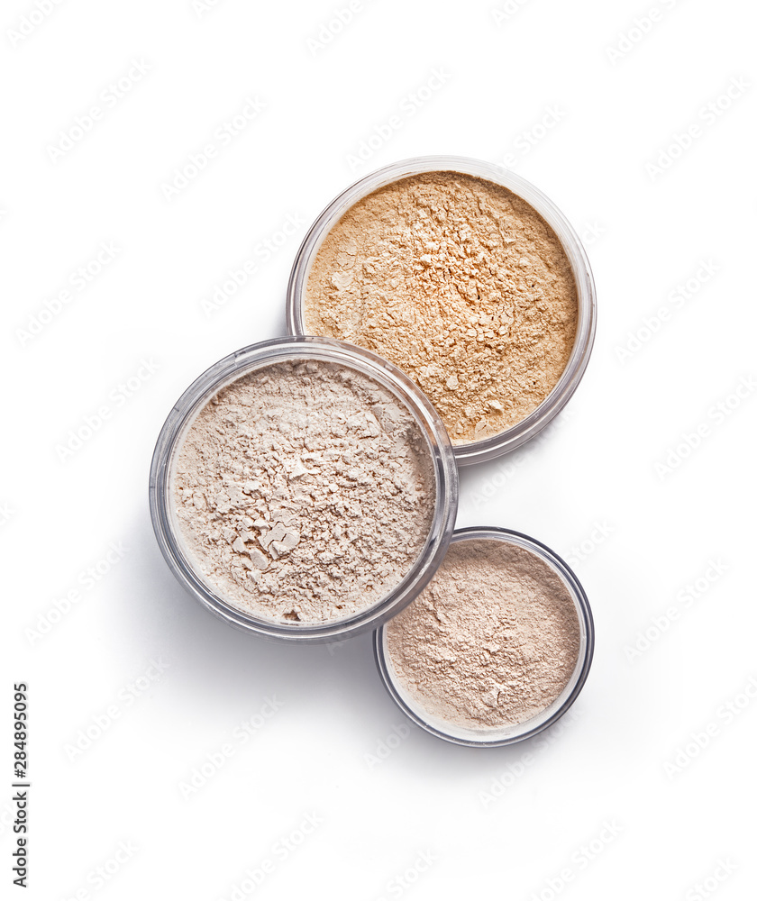 Face powder isolated on white Face powder isolated on white