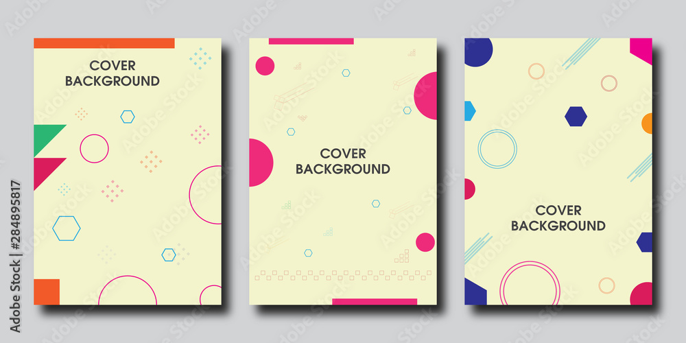 Fototapeta premium set of cover book background template